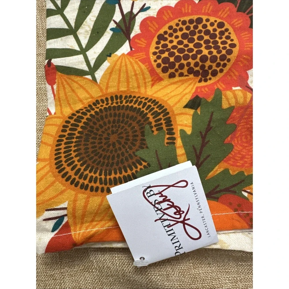 Primitives By Kathy Tea Towel Give Thanks Grateful Heart Dish Cloth Cotton NOS